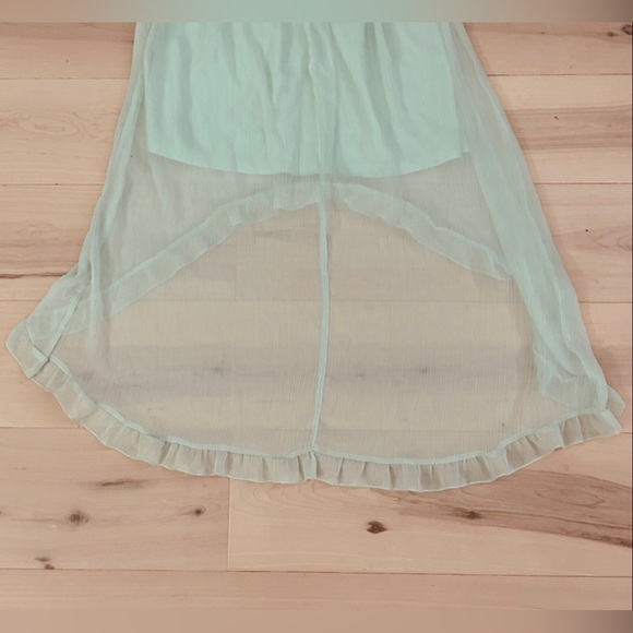 High Low Mint Green Ruffle Skirt Size Juniors M - Picture 8 of 10